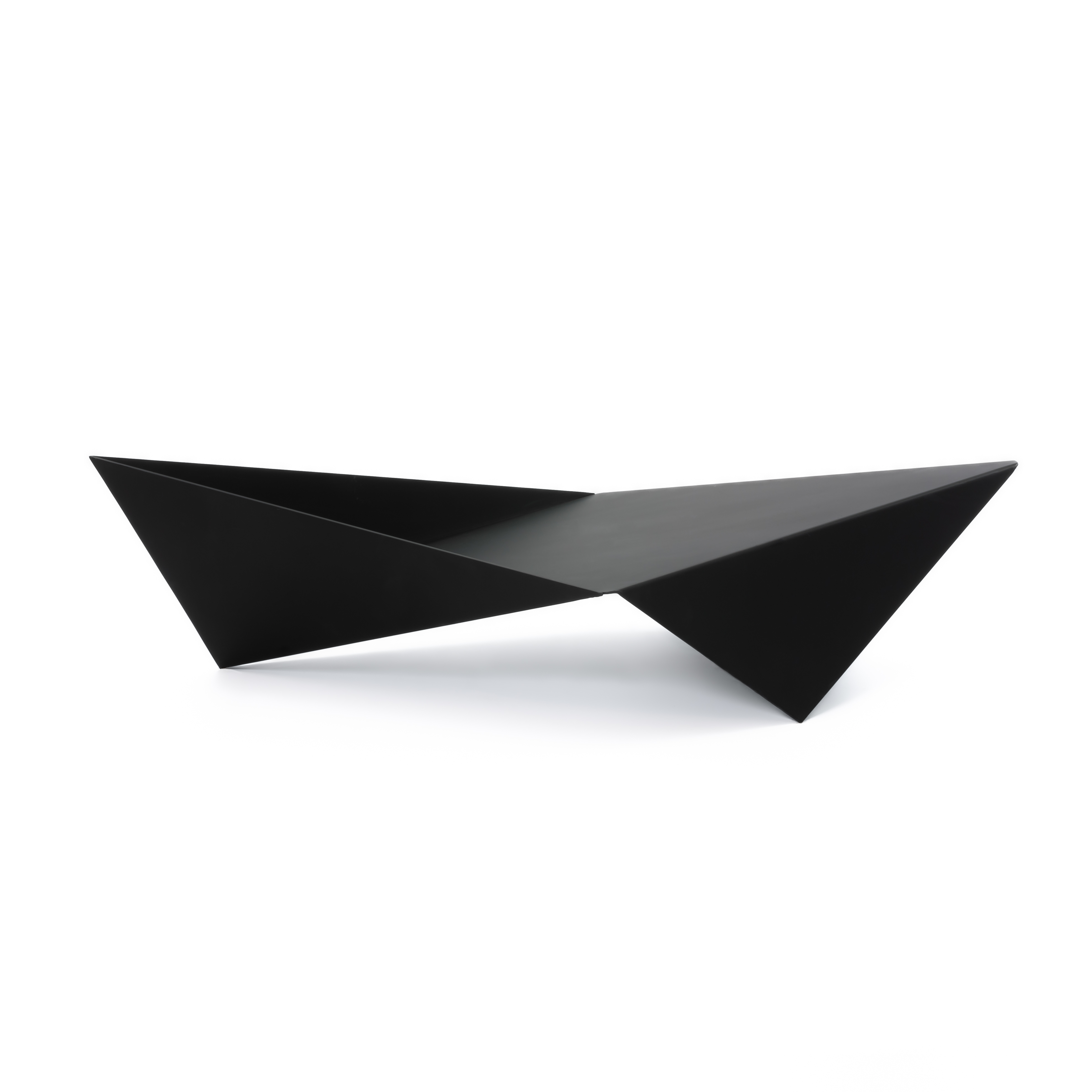 Geometrisk hagebålfat BOAT QualitySPA — (stål 3 mm, matt svart), “Ahoy, ild!” Boat-3