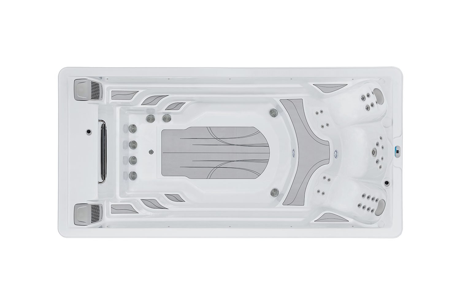 Swim Spa OF-501BU σε κήπο – πολυτελής πισίνα για άσκηση και χαλάρωση