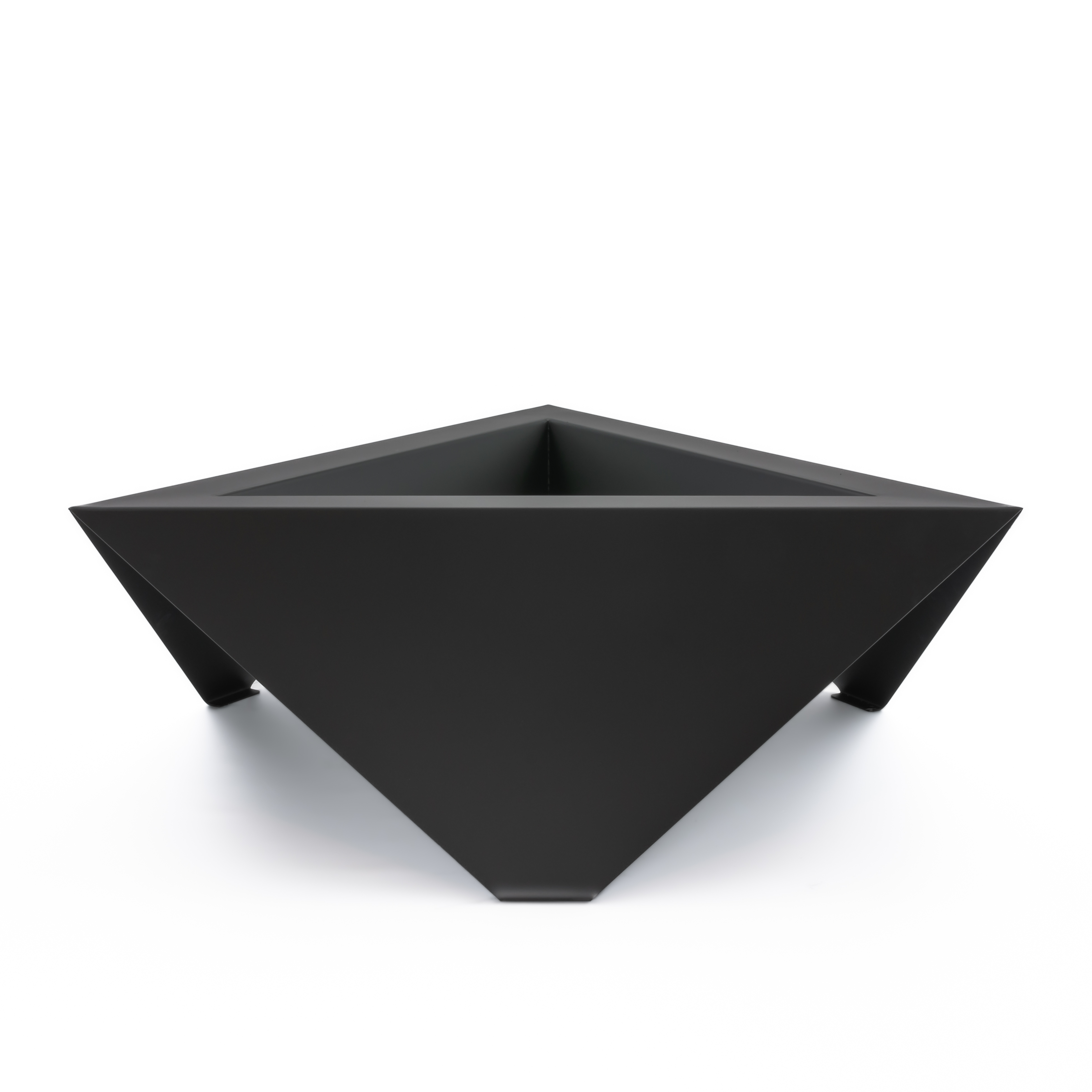 Designer-hagebålpanne Quality Spa TRIANGULAR — 3 mm stål, matt svart Triangular-1
