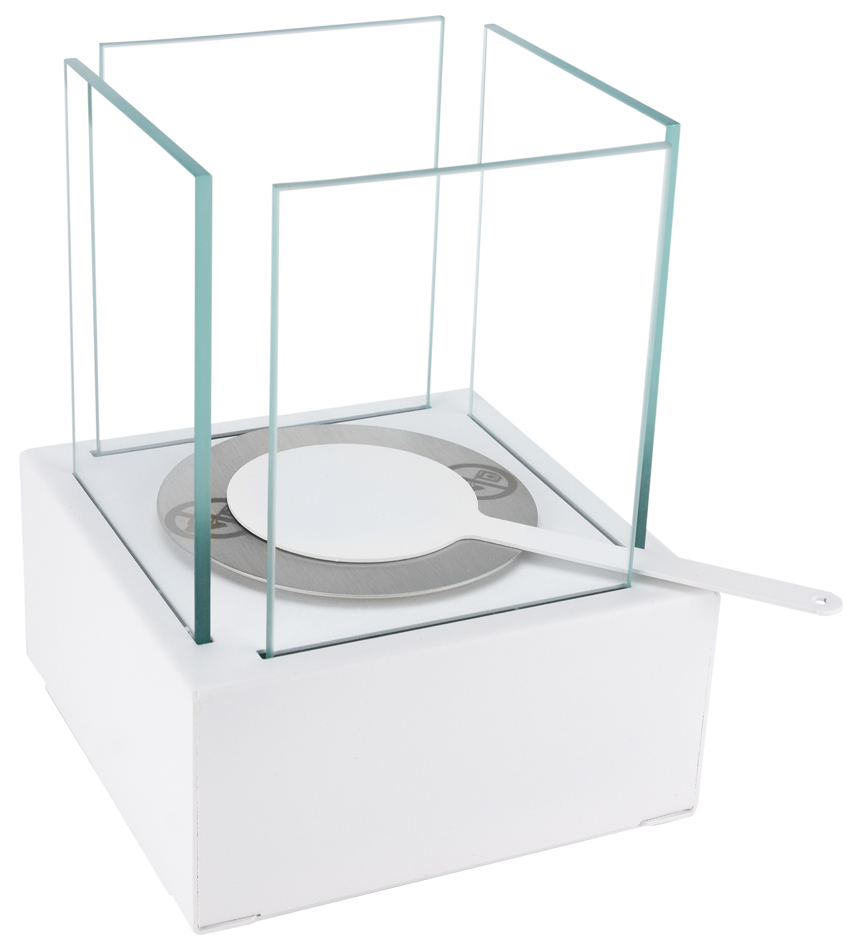 Freestanding smart black matte bioethanol fireplace
