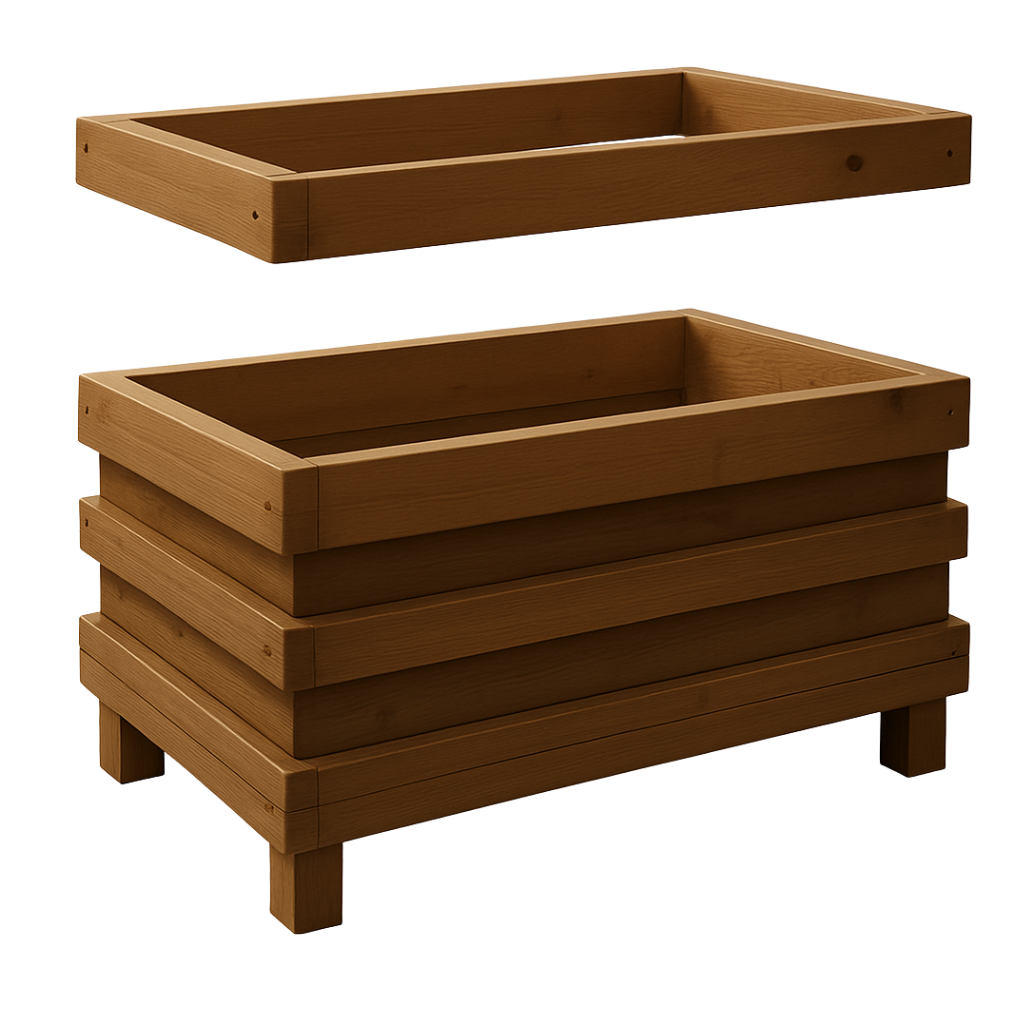 Drewniana donica ogrodowa handmade