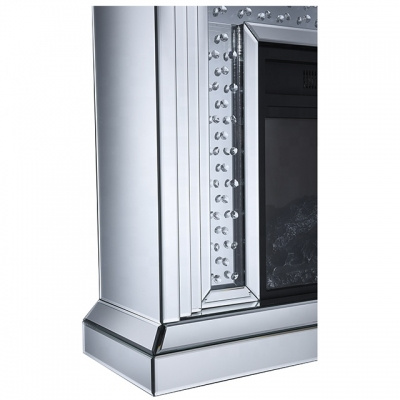 Стъклена камина 123x38.5x91 cm - Декоративна с електрическа вложка във вашия дом