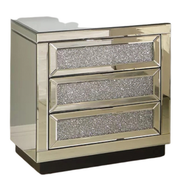 CASTEL GLASS LAUD - läbipaistev kristallidega, 45×66×35 cm