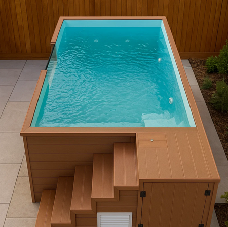 Piscina moderna para jardín con accesorios AG-430 - piscina de lujo independiente