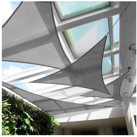 Toldo vela parasol impermeable 4x4x4m ModernHome - gris