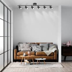 Taklampa Spot 6 x Gu10 Svart