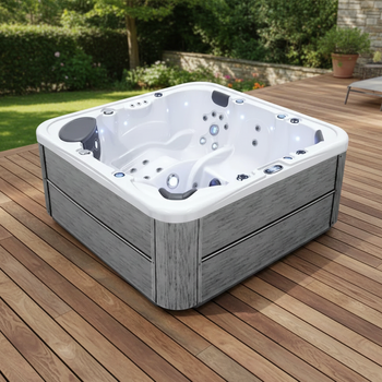 6-Person Massage Bathtub Geniss ZR804 – Outdoor Jacuzzi SPA with Hydromassage, Luxury Garden Hot Tub for Relaxation and Comfort