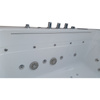 Tugela 913 black whirlpool bathtub 170x130 cm – designer corner SPA bathtub