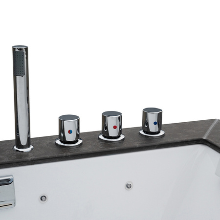 Bad voor thuis | SPA Boston 926 Zwart | Grijs 180x100 cm 46 jets | Jacuzzi