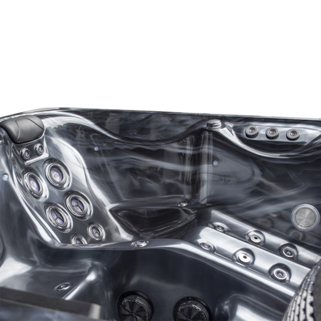 Dārza džakuzi SPA566 200x200 cm - luksusa spa vanna ar burbuļvannu dārzam un terasei