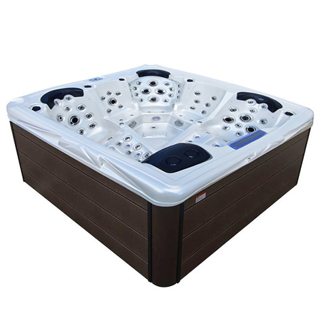 Garden Jacuzzi SPA205T White pearl Carcasă de cafea 230x230 cm - eleganță și relaxare în spa-ul de acasă
