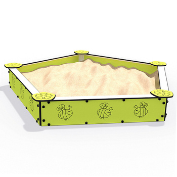 Pentagonal Sandbox TE339 – Safe and Modern Sandbox for Children