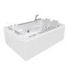Baignoire d'hydromassage blanche KARI 942 180 x 120 cm – Baignoire spa moderne pour la salle de bain