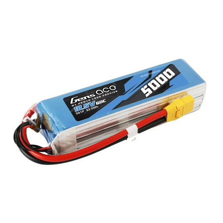 Akumuliatorius LiPo Gens Ace 5000mAh 18.5V 60C 5S1P - XT90