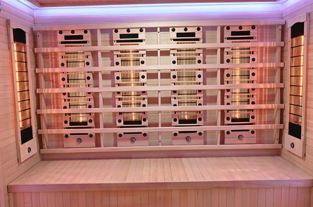 MO-RL4ST XL infrasarkanā sauna ar sāls akmeni un turmalīniem | Wellness | Relax | Spa | Gatavs uzstādīšanai | Luxury Relaxation