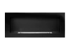 Bio-cheminée murale 900x400, noir brillant – style et chaleur sans fumée