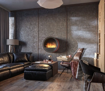 INSIDE BLACK 1000 bio-fireplace burner – luxurious fire in your interior