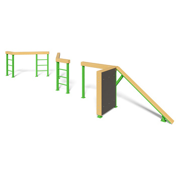 Cursă cu obstacole pe perete - Pod distrus KF907.2 - Test de forță și agilitate