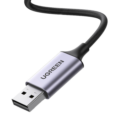 UGREEN CM477, Προσαρμογέας ήχου USB σε Mini Jack 3.5mm AUX (γκρι)