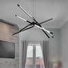 LED-Hängelampe schwarz 64W DL-J03 + Fernbedienung