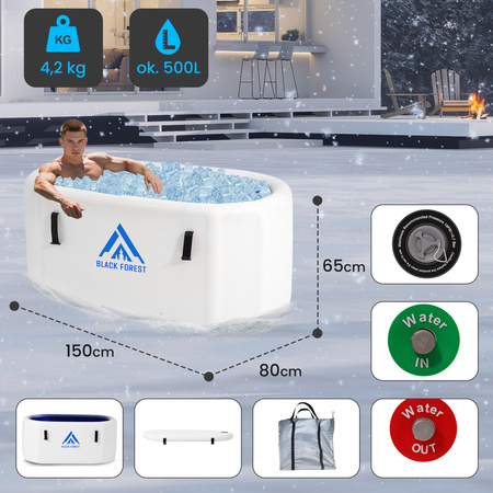 Extralink Ice Bath | Walrus bad | 150x80x65cm, wit