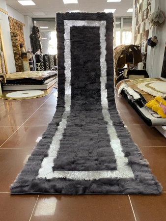 Luxury gift for the home handmade rug PREMIUM style Versace natural sheepskin fur rug