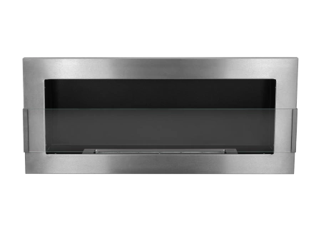 Hengende biopeis i rustfritt stål med glass 900x400 – moderne design