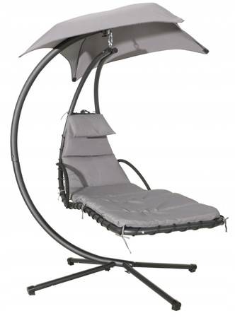 Garden swing lounger hamac fotoliu agățat coș gri MultiGarden | cadru hamac de grădină, relaxare în aer liber