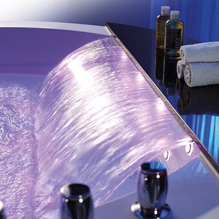 Whirlpool-Badewanne DELLA 916 mit brauner Verkleidung 170x170 cm – Eleganz und Luxus in Ihrem Badezimmer