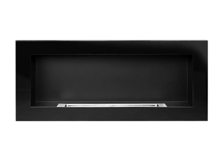 Επιτοίχιο βιο-τζάκι 900x400, μαύρο γυαλιστερό – στυλ και ζεστασιά χωρίς καπνό
