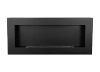 Κρεμαστό βιο-τζάκι BOX 900x400, μαύρο ματ με υφή – ένα μοντέρνο τζάκι χωρίς καμινάδα