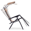 Beach Garden Lounger | Justerbar ryggstøtte med flyttbar kalesje for uteplass eller balkong Beige/Grå/Blå | Hagemøbler, avslapning, moderne stil