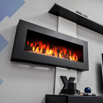 Biokrb ve vestavěném nábytku Moderní krb TV skříňka Nástěnný krb ZPG FLB Vestavěný do skříňky