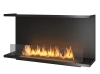 Minimalistički biokamin Inside C1000 v2 — ugradbeni kamin za nišu s gorionikom LONGFIRE 800, kaljeno staklo