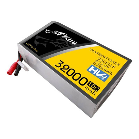 Pack Lipo Tattu 32000mAh 22.2V 25C 6S1P com conetor AS150+XT150