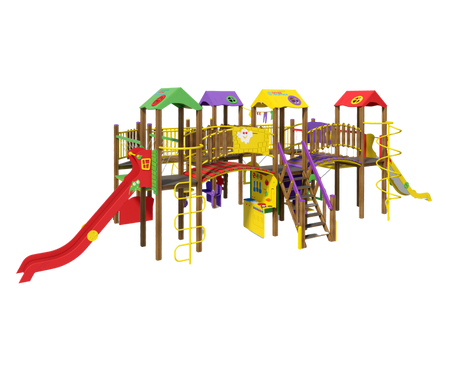 Детски комплекс "Бастион NEW" T912 NEW - платформи, пътеки и пързалки | Активно забавление на открито