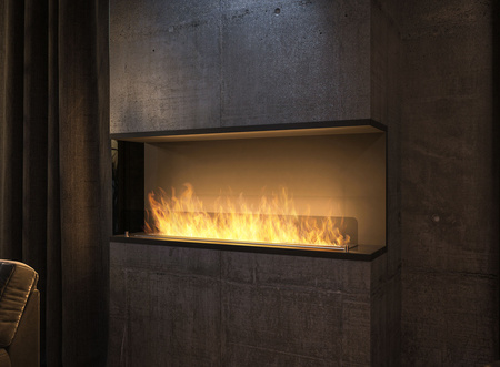 Estetski biokamin Inside C1200 v2 — minimalistički kamin za ugradnju u nišu (3 l, plamenik 1000 mm)