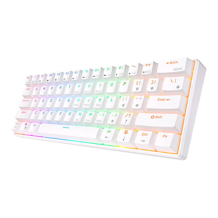 Royal Kludge RK61 RGB mehanska tipkovnica, rdeče stikalo (bela) (QWERTY)