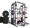 Cyklop 2 + 60kg Talerzy Olimpijskich 4x5kg 4x10kg UWN070 Suwnica Ze Stosem Semi Comercial HMS