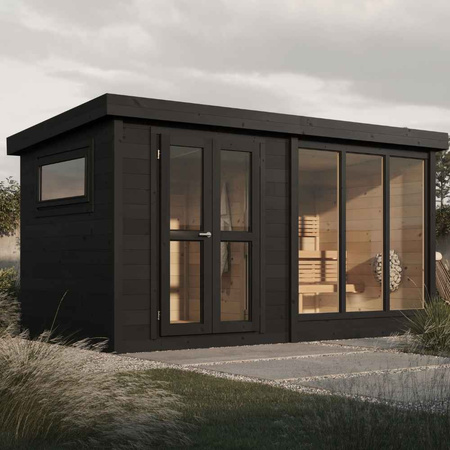 Havesauna ANITA – Moderne udendørs sauna med elovn, ideel til afslapning og hjemme-spa