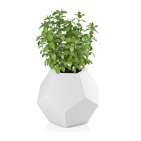Alma White Garden Pot With Lighting