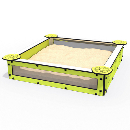 Sandkasten 1,5 m mit Fenster TE338.1 – Perfekter Sandkasten für den Garten