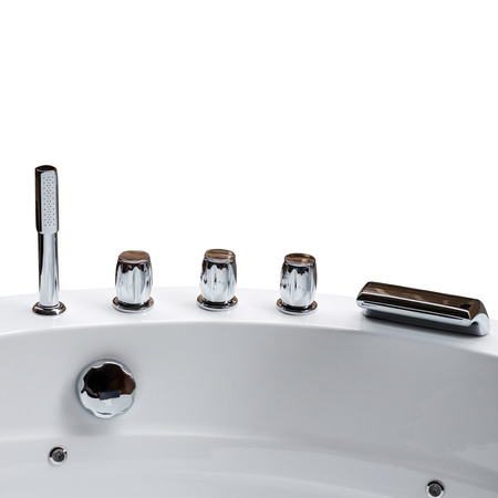 Della 916 Hydromassage-Badewanne mit Abtrennung 170x170 cm – Eck-SPA-Badewanne für das Badezimmer