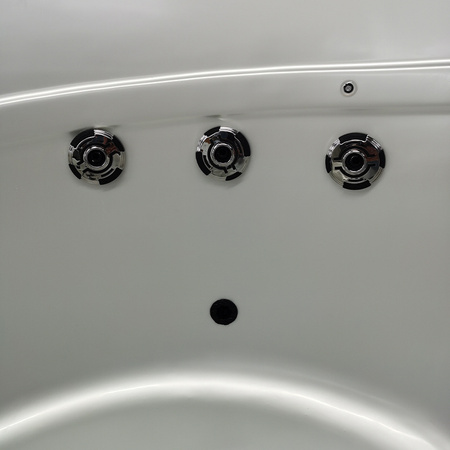 DELLA 916 balta perlamutra dārza virpuļvanna, antracīta korpuss 170x170 cm - luksusa spa dārzā