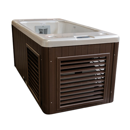 Крижана ванна Cold Tub Beringa 686 біла перлина в кавовому корпусі - кріотерапія та регенерація