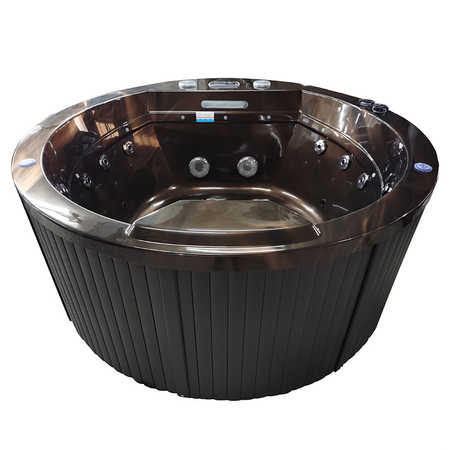 DELLA 916 Magma Gold hüdromassaažiga aiavann, antratsiitne korpus 170x170 cm - ainulaadne spaa teie aias.