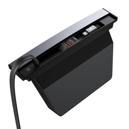 Baseus T-Space хъб с кабел USB-C към USB-C за Tesla (черен)