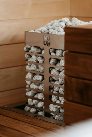 Елегантна електрична піч для сауни HUUM Steel 10,5 кВт | Ідеально підходить для малих і середніх приміщень