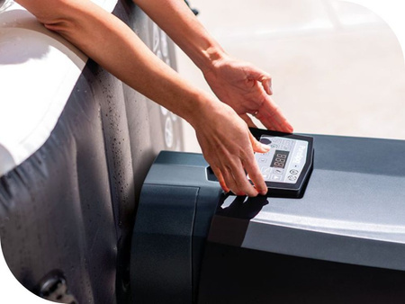 Nafukovací vířivka osmiúhelníková hydromasáž 4 osoby 180x71 cm prémiové příslušenství INTEX 28458