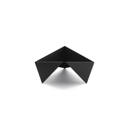 Geometrisk havebålfad BOAT QualitySPA — (stål 3 mm, mat sort), „Ahoy, ild!”